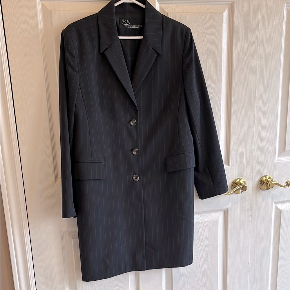 Bof! by Jean Claude Poitras 100% light wool coat dress. Size 12. Made in Canada.